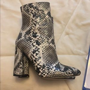 Pretty Little Thing Snakeskin Ankle Boot